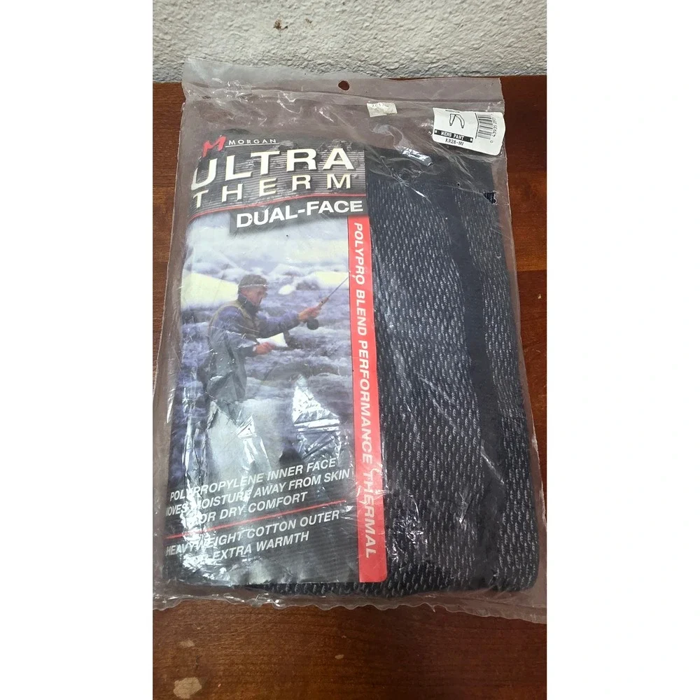 NEW J.E. Morgan Ultra Therm Dual-Face Thermal Pants Mens M Navy Base Layer